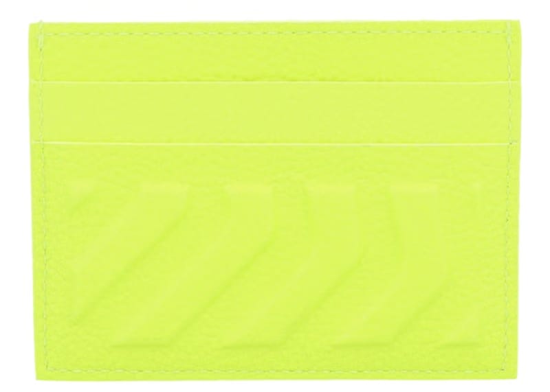 Balenciaga Logo Card Holder Bright Green