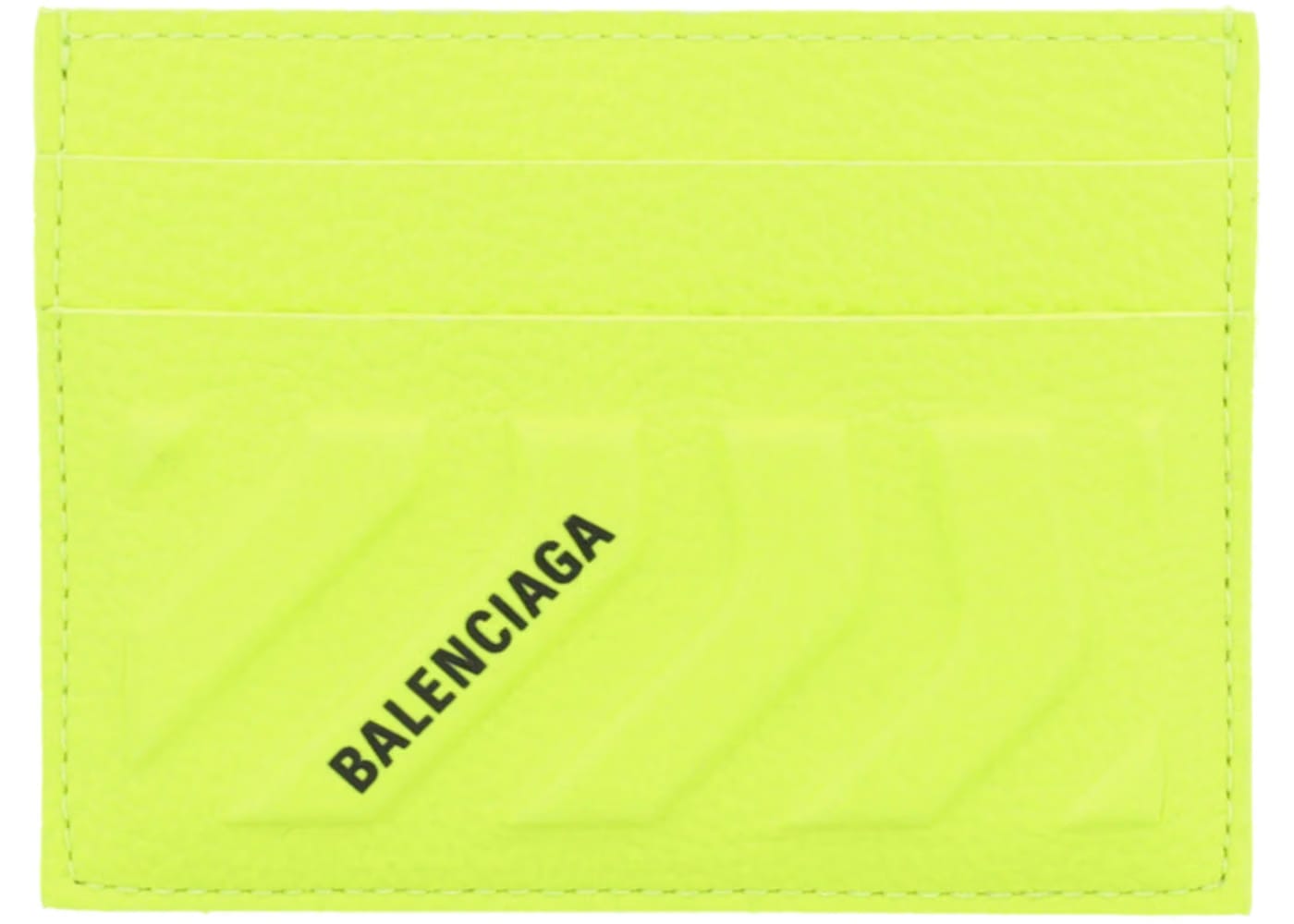 Balenciaga Logo Card Holder Bright Green
