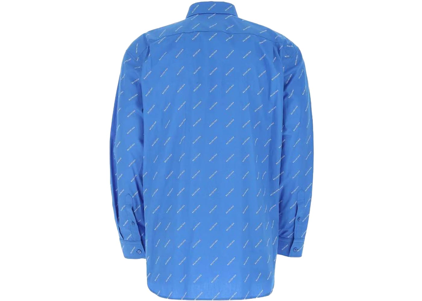 Balenciaga All Over Logo Shirt Blue White