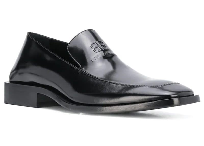 Balenciaga Coin Rim 20mm Loafers Black Leather