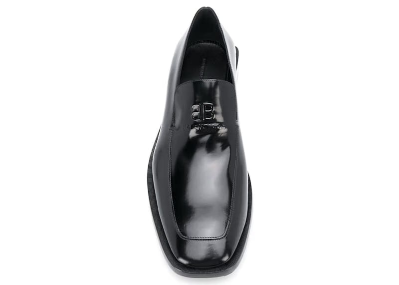 Balenciaga Coin Rim 20mm Loafers Black Leather