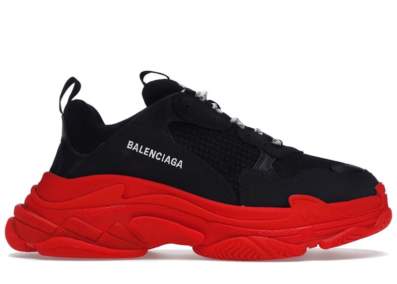 Balenciaga Triple S Black Red Sole