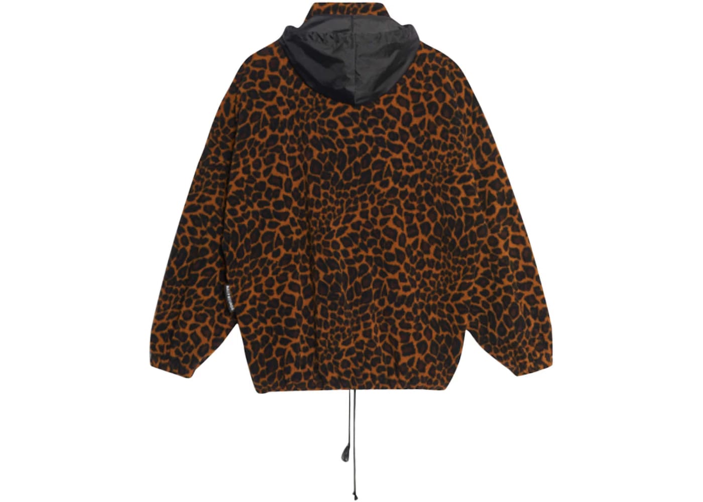 Balenciaga Oversize Fleece Leopard Jacket Brown