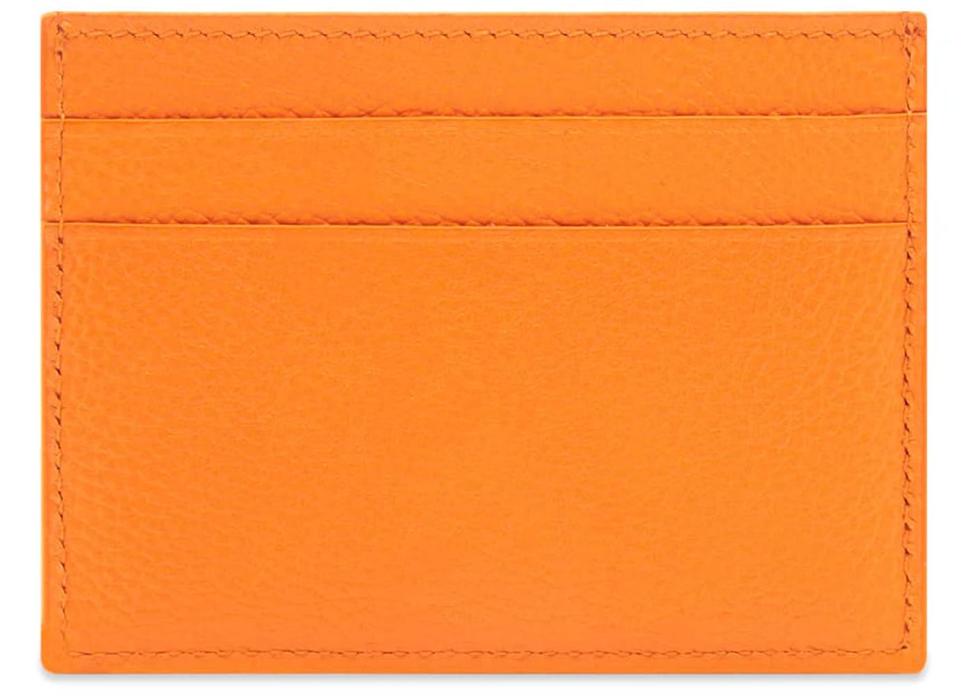 Balenciaga Logo (4 Card Slots 1 Bill Compartment) Card Holder Pop Orange/Black