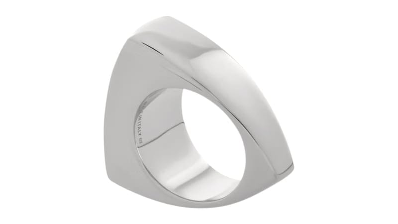 Balenciaga Automobil Lamborghini Signet Ring Ring Shiny Silver