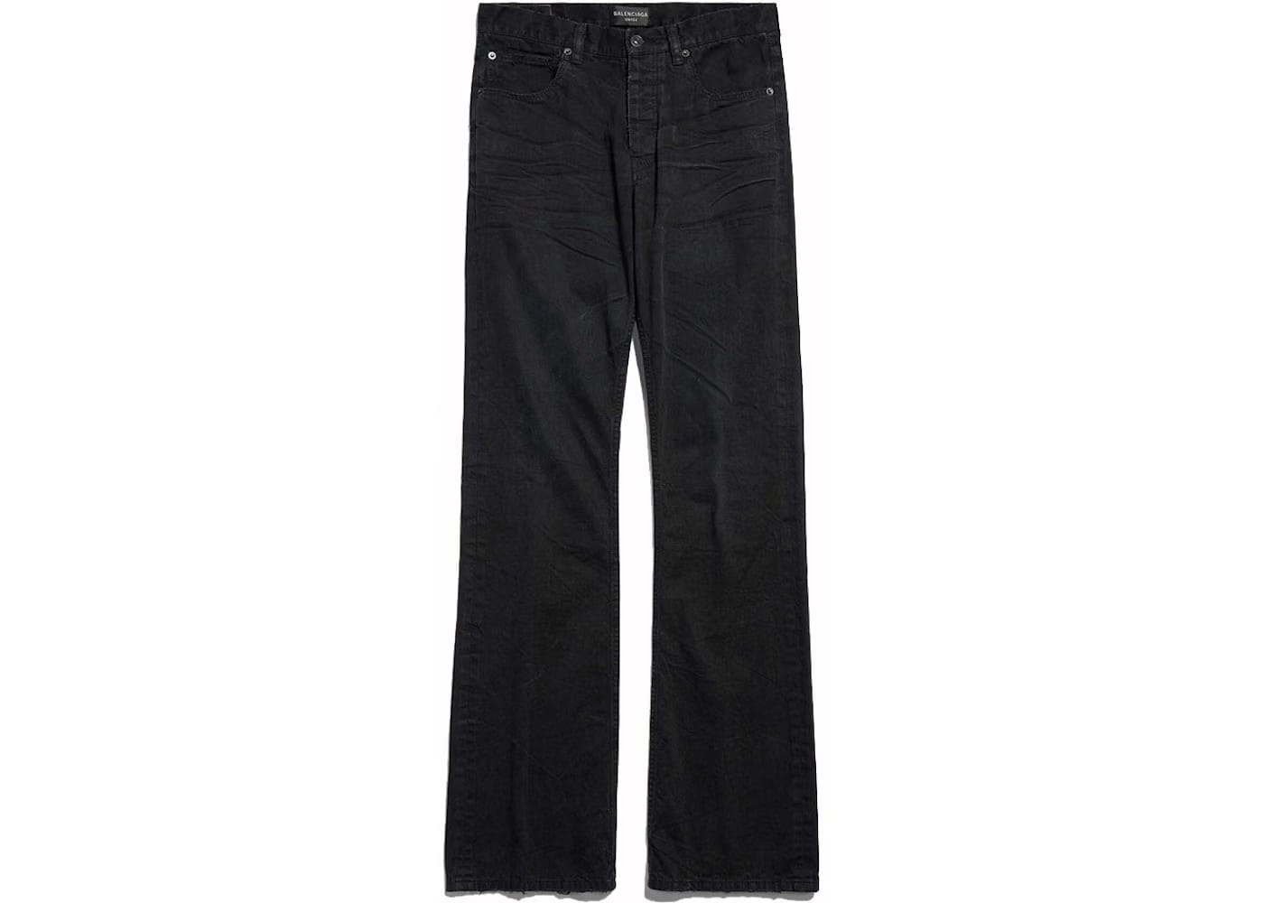 Balenciaga Low Waist Straight Pants Black