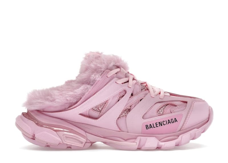 Balenciaga Track Mule Pink Faux Fur (Women's)