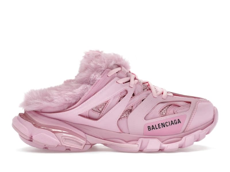 Balenciaga Track Mule Pink Faux Fur (Women's)