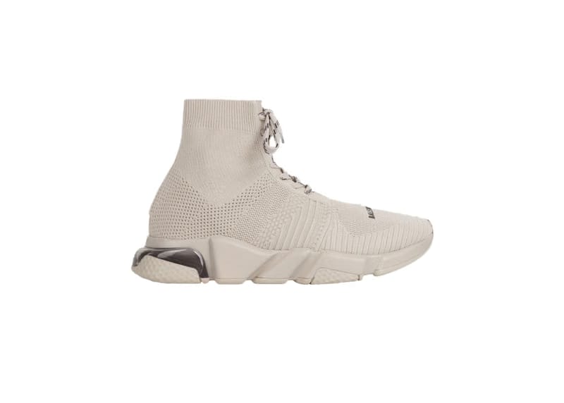 Balenciaga Speed Lace Up Clear Sole Sand