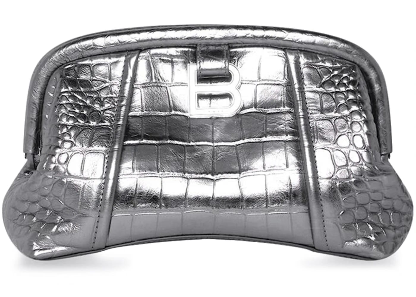 Balenciaga Editor Clutch XS Silver Metallized