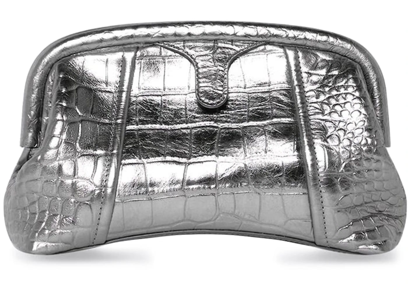 Balenciaga Editor Clutch XS Silver Metallized