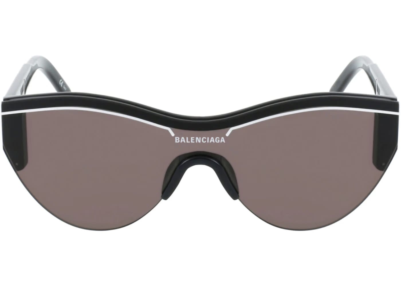 Balenciaga Shield Wrap Sunglasses Black/Grey (BB0004SA-30007308-001)