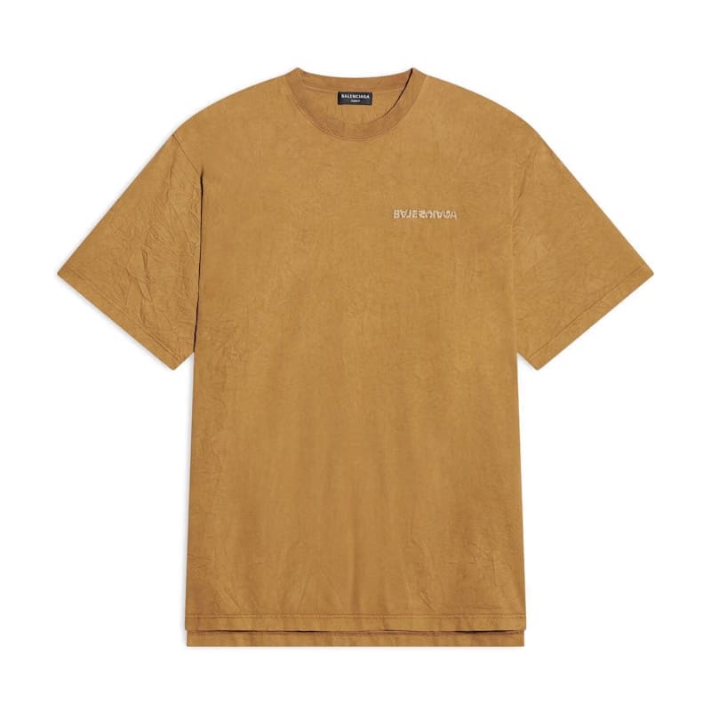 Balenciaga Turn Slit T-Shirt Beige