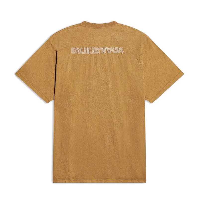Balenciaga Turn Slit T-Shirt Beige