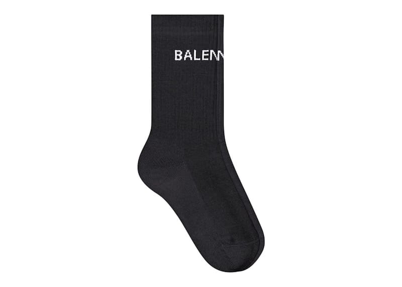 Balenciaga Logo Socks Black/White