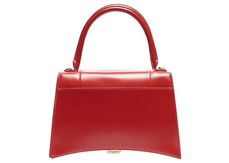 Balenciaga Hourglass Top Handle Medium Red