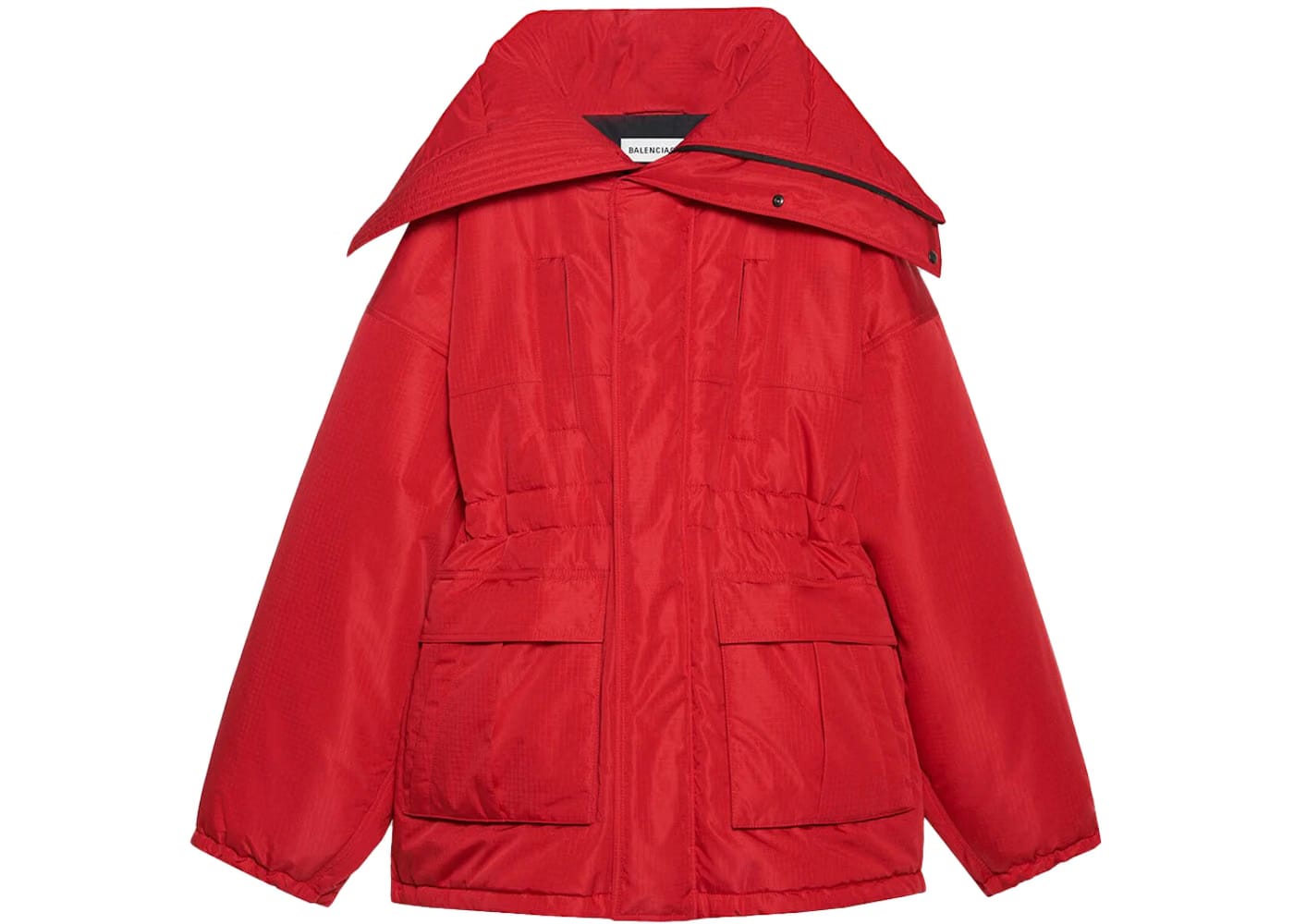 Balenciaga Womens CB Oversize Fit Parka Red