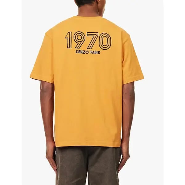 Archive 1970 brand-print cotton-jersey T-Shirt orange