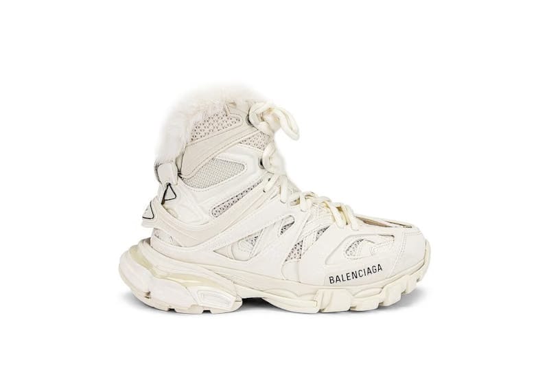 Balenciaga Track Hike Boots Faux Fur Beige (Women's)