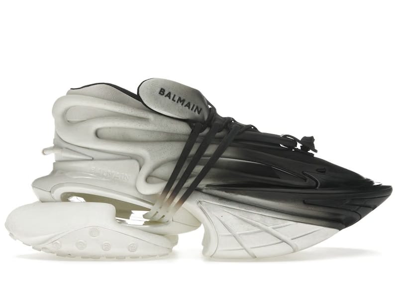Balmain Unicorn Low-Top White Black Gradiant