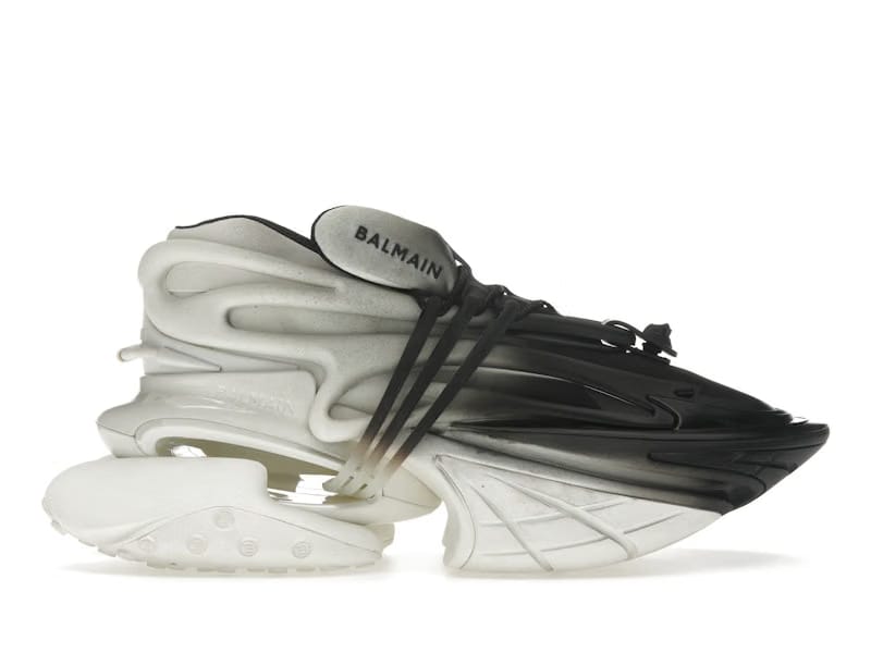 Balmain Unicorn Low-Top White Black Gradiant
