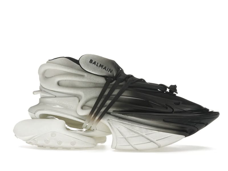 Balmain Unicorn Low-Top White Black Gradiant