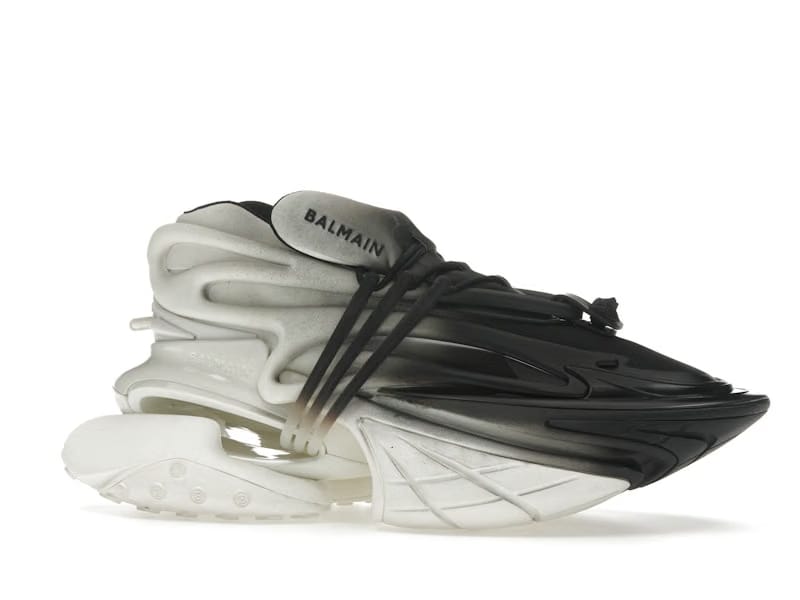 Balmain Unicorn Low-Top White Black Gradiant