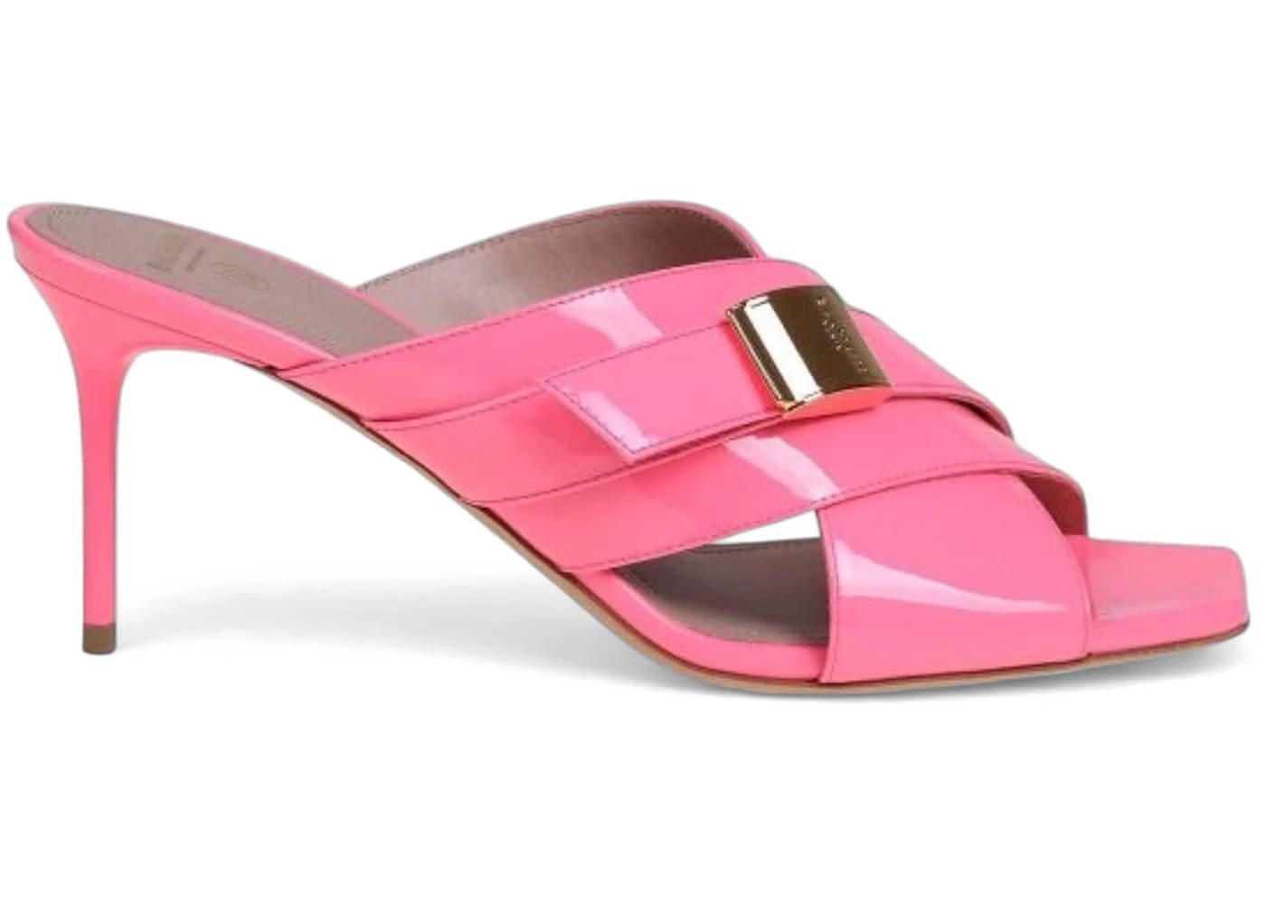 Balmain Ruby Western Heeled Mules Pink (Women's)
