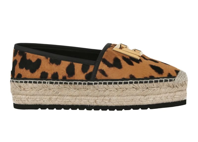 Balmain Alex Leopard Espadrilles Borwn Leopard (Women's)