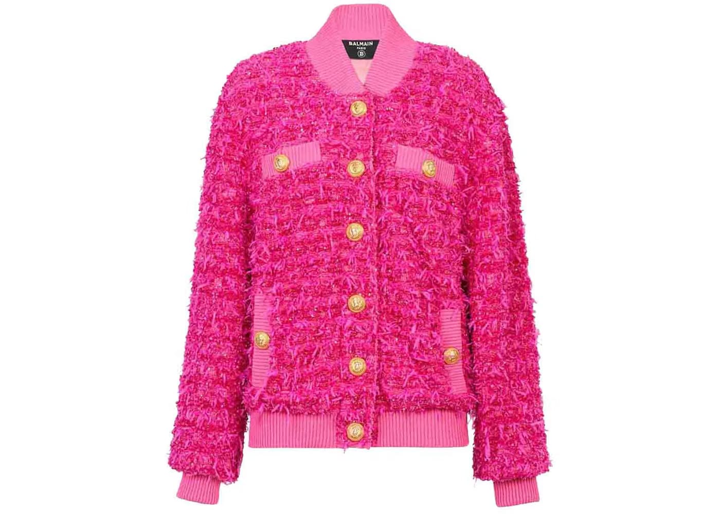 Balmain x Barbie - Tweed Bomber Jacket Pink