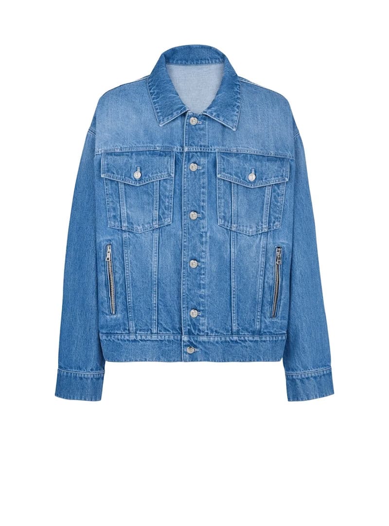 Balmain x Pokemon Print Denim Jacket Blue