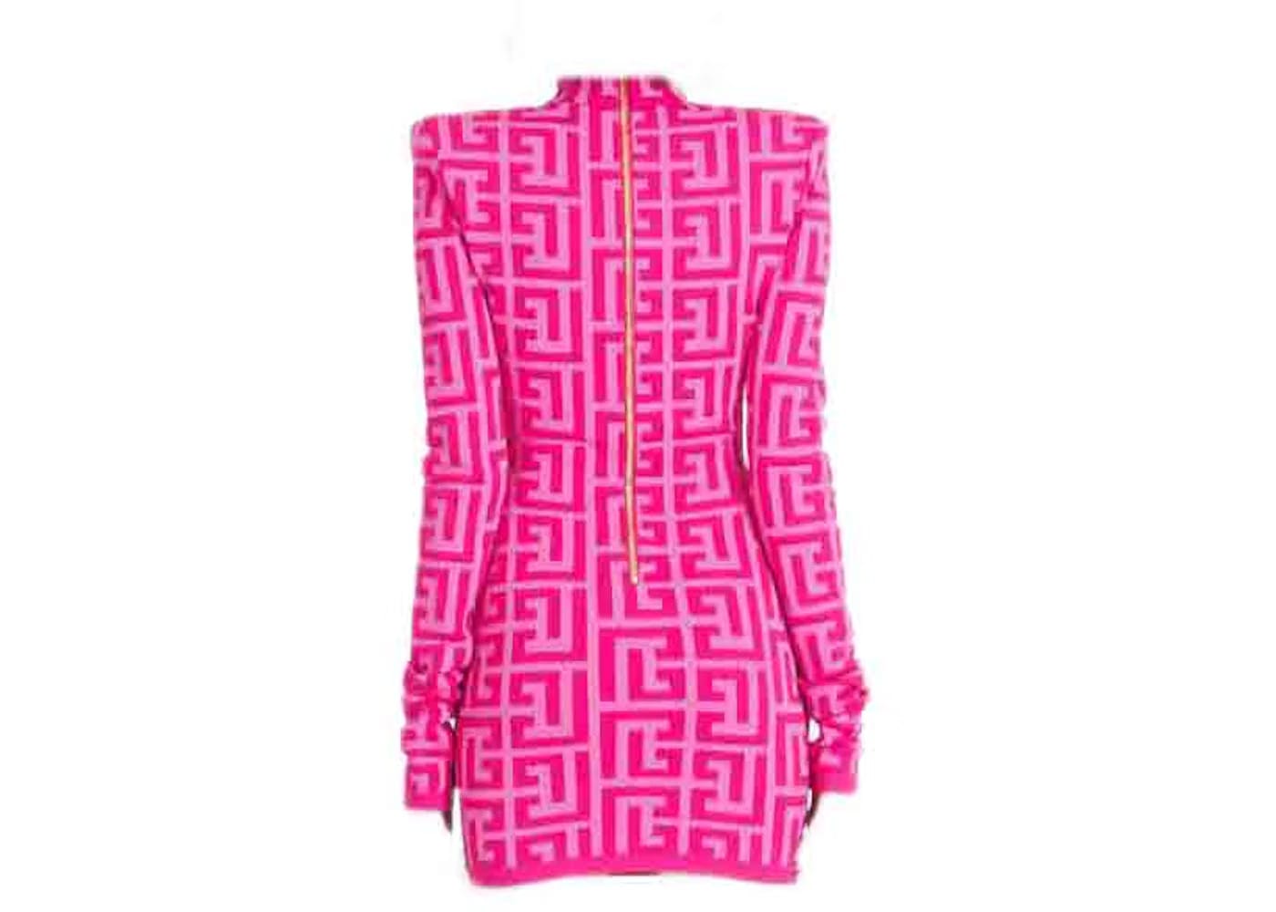 Balmain x Barbie - Shorts Dress with Light Pink Balmain Monogram