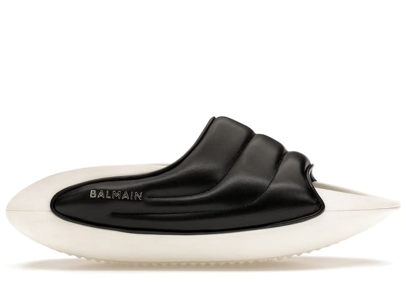 Balmain B-IT Mules Black White