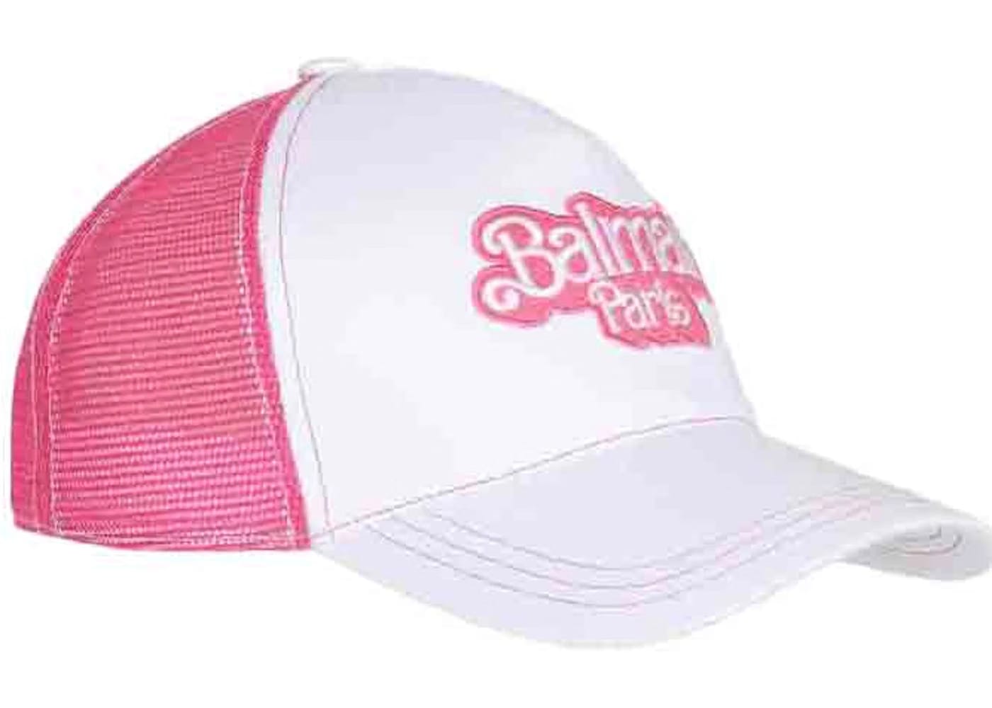 Balmain x Barbie - Cotton Cap White with Pink Balmain Paris Logo