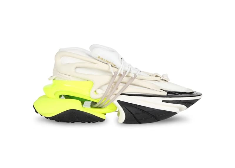Balmain Unicorn Low-Top White Yellow