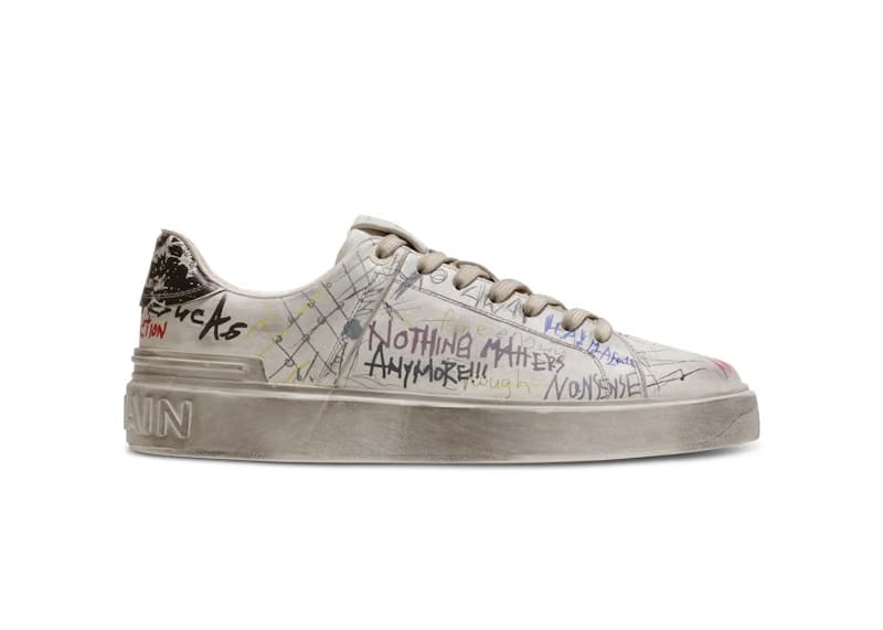 Balmain B-Court Low-Top Graffiti