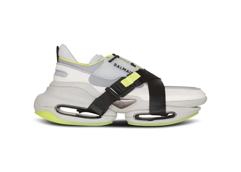 Balmain B-Bold Low-Top White Yellow