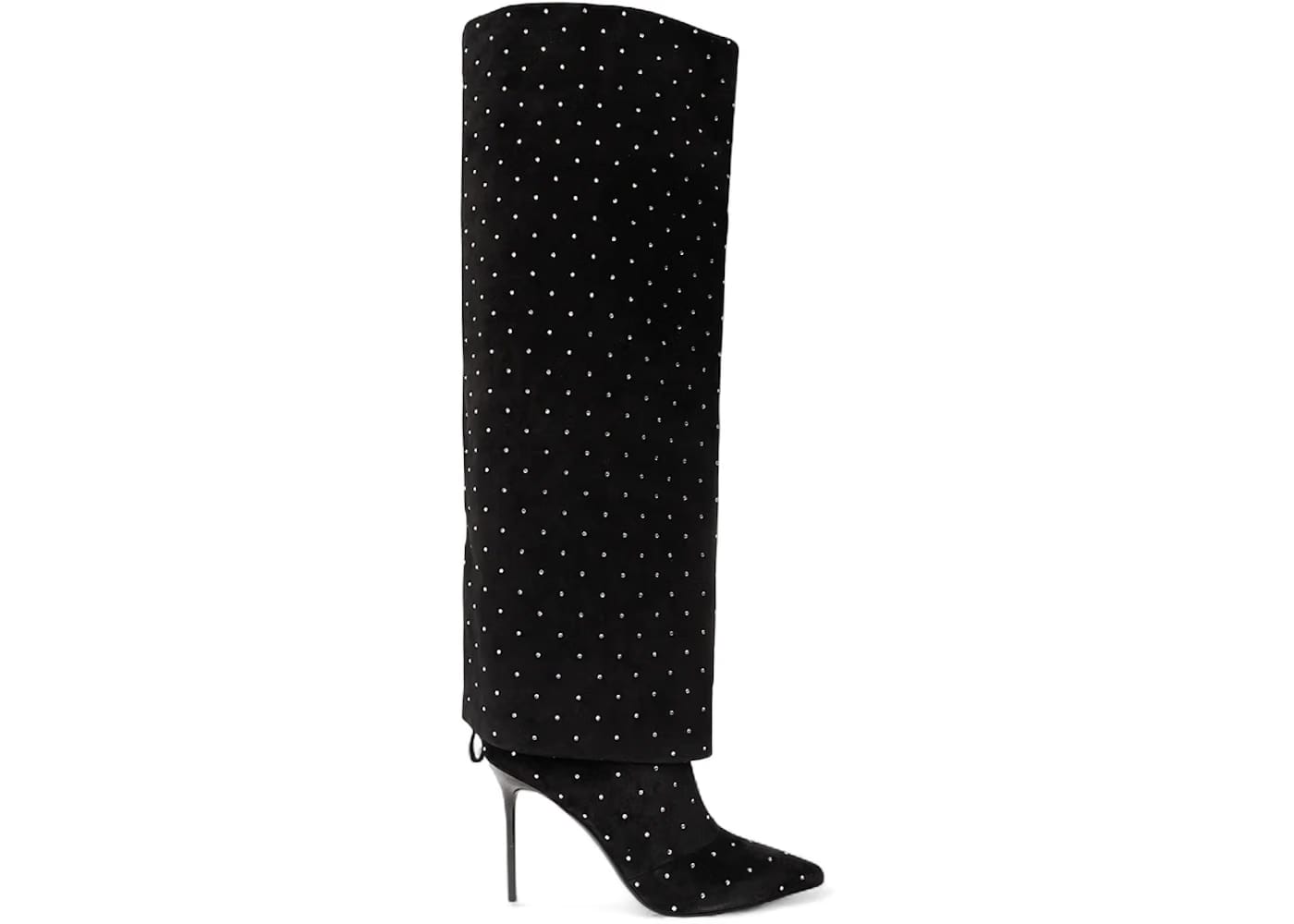 Balmain Ariel Crystal Embellished Pointed-Toe Boots Black (Women's)