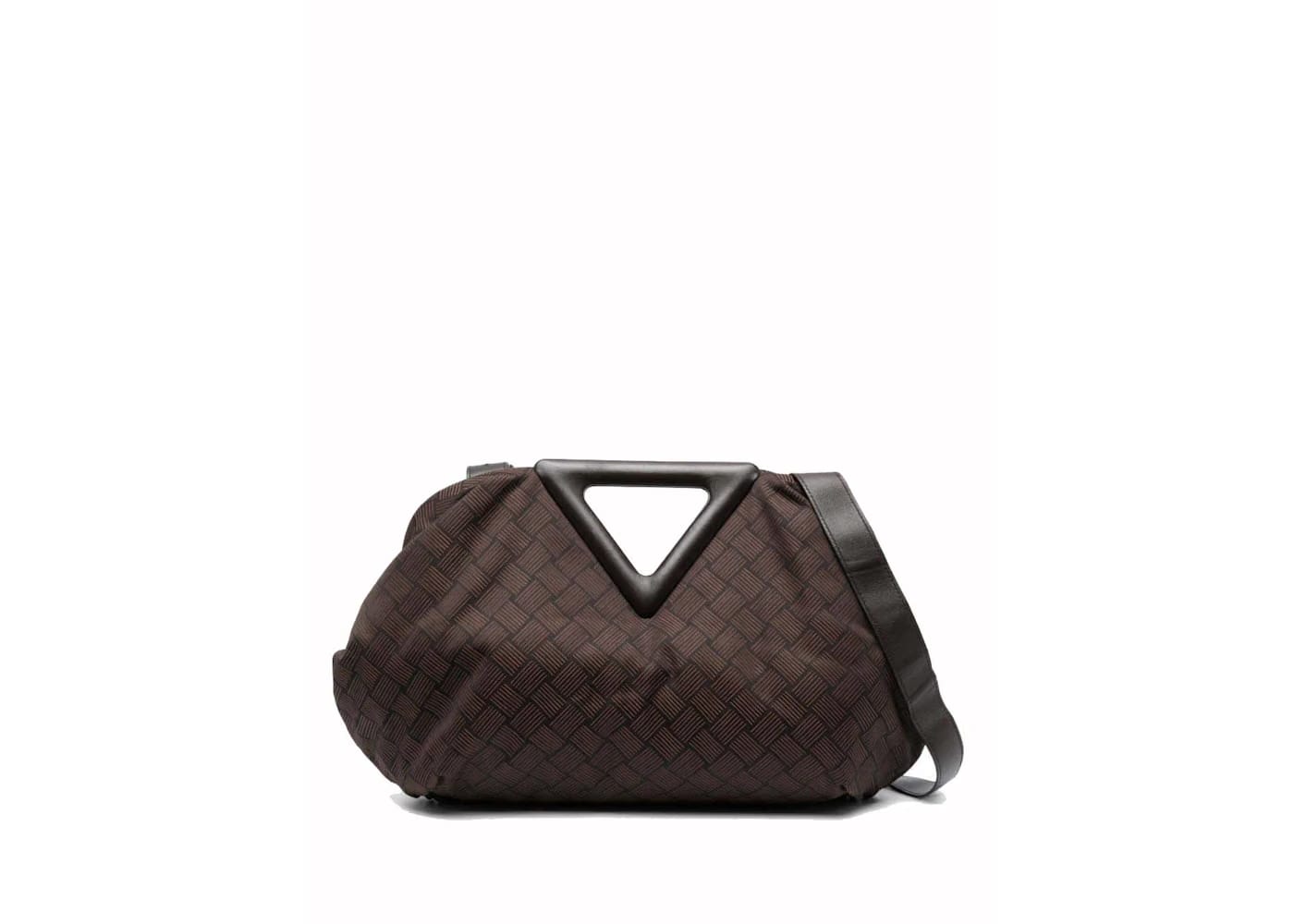 Bottega Veneta Point Triangle Handle Two Way Handbag Fondant
