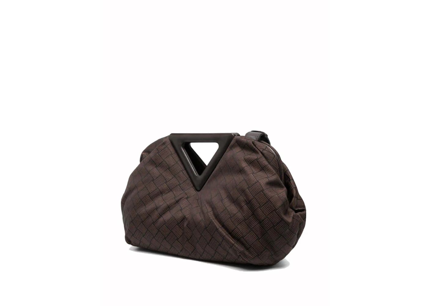 Bottega Veneta Point Triangle Handle Two Way Handbag Fondant