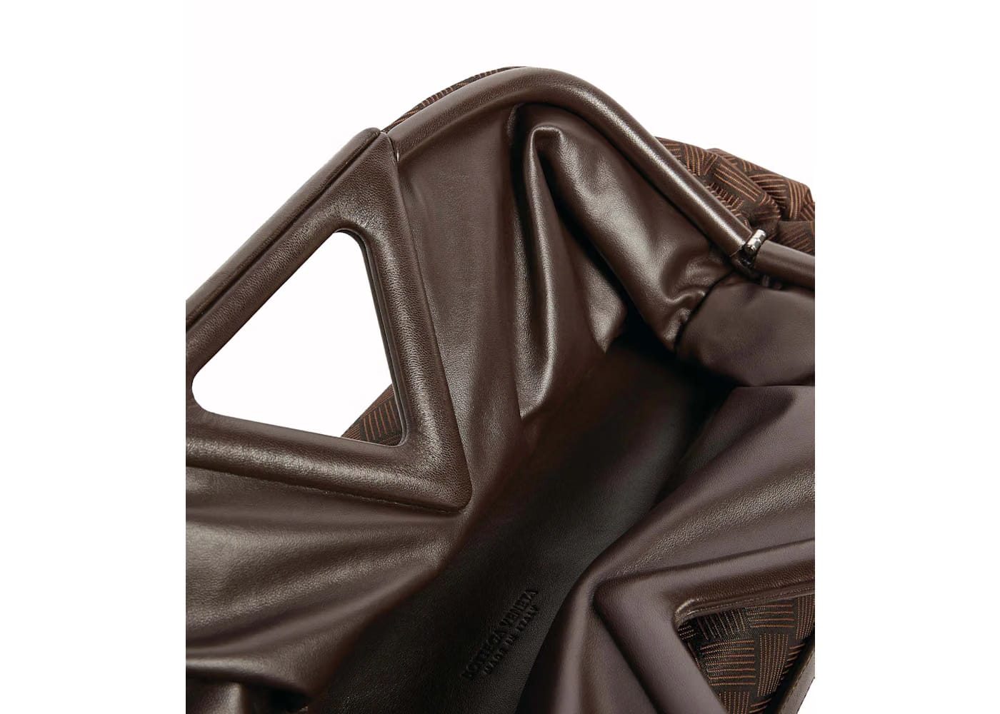 Bottega Veneta Point Triangle Handle Two Way Handbag Fondant