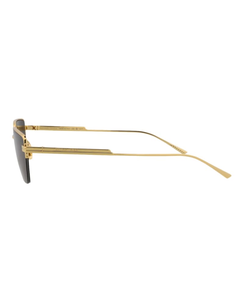 Bottega Veneta Square-Frame Metal Sunglasses Gold Gold Grey (BV1107S-30011010-004)