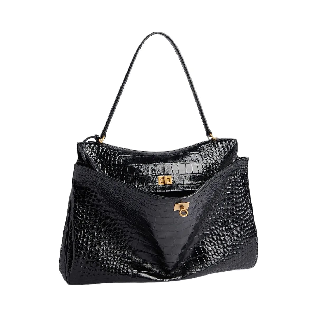 Balenciaga Rodeo Large Croc Embossed