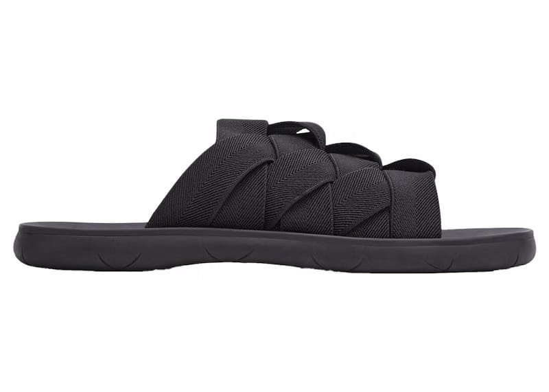 Bottega Veneta Intrecciato Elastic Slides Black