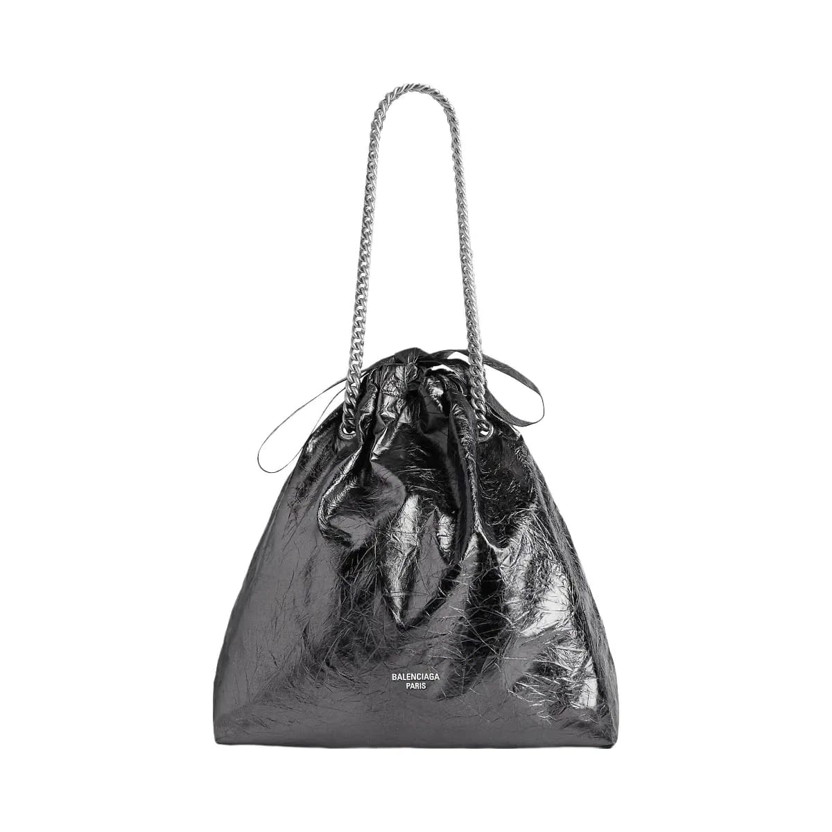 Balenciaga Crush Medium Metallized Tote