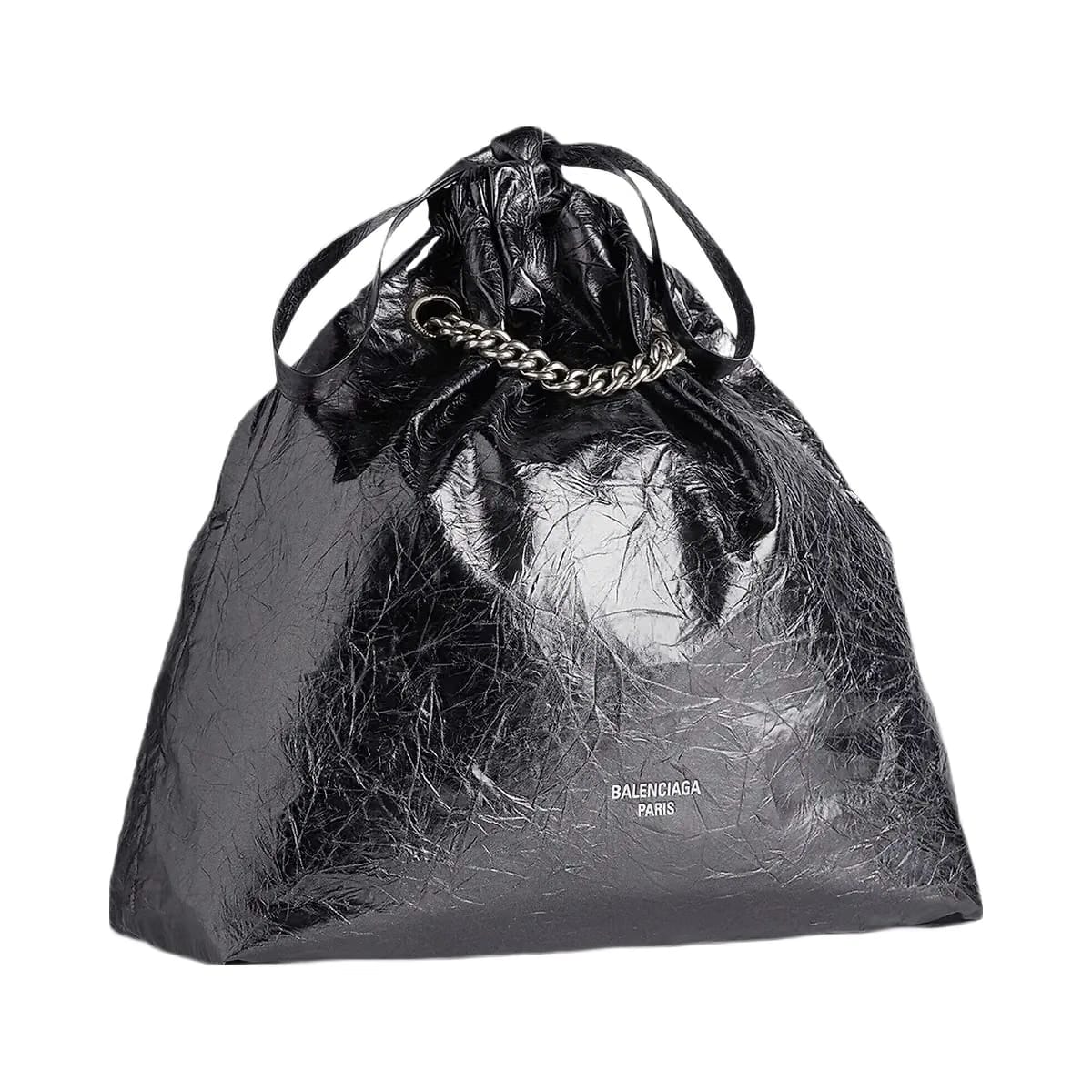 Balenciaga Crush Medium Metallized Tote