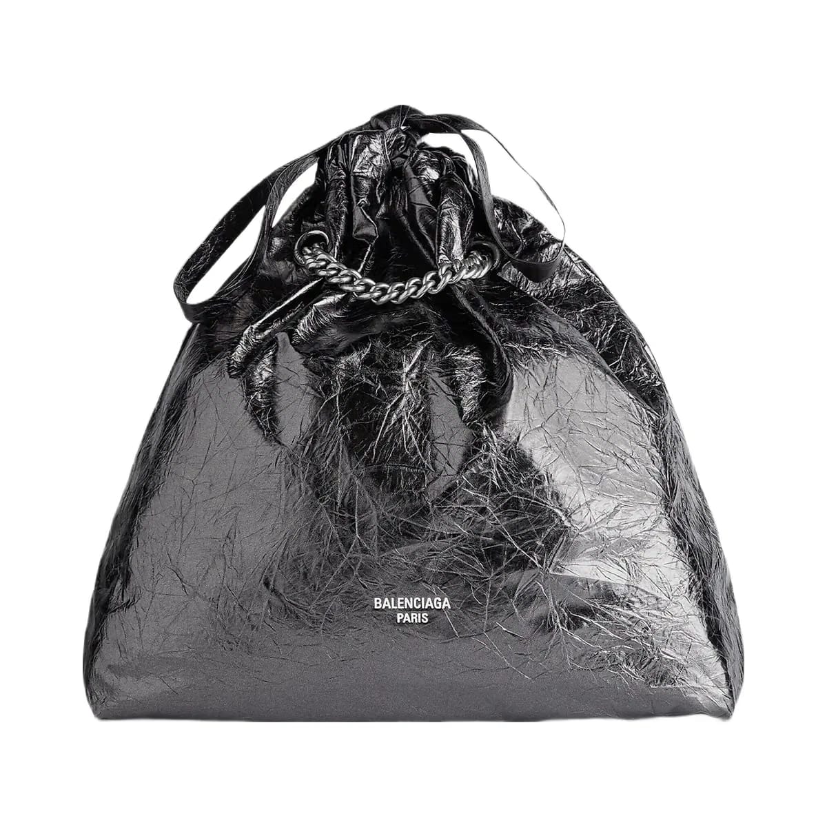 Balenciaga Crush Medium Metallized Tote