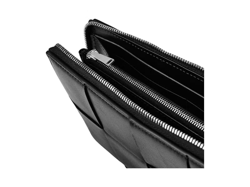 Bottega Veneta Wallet Cassette Zip Black