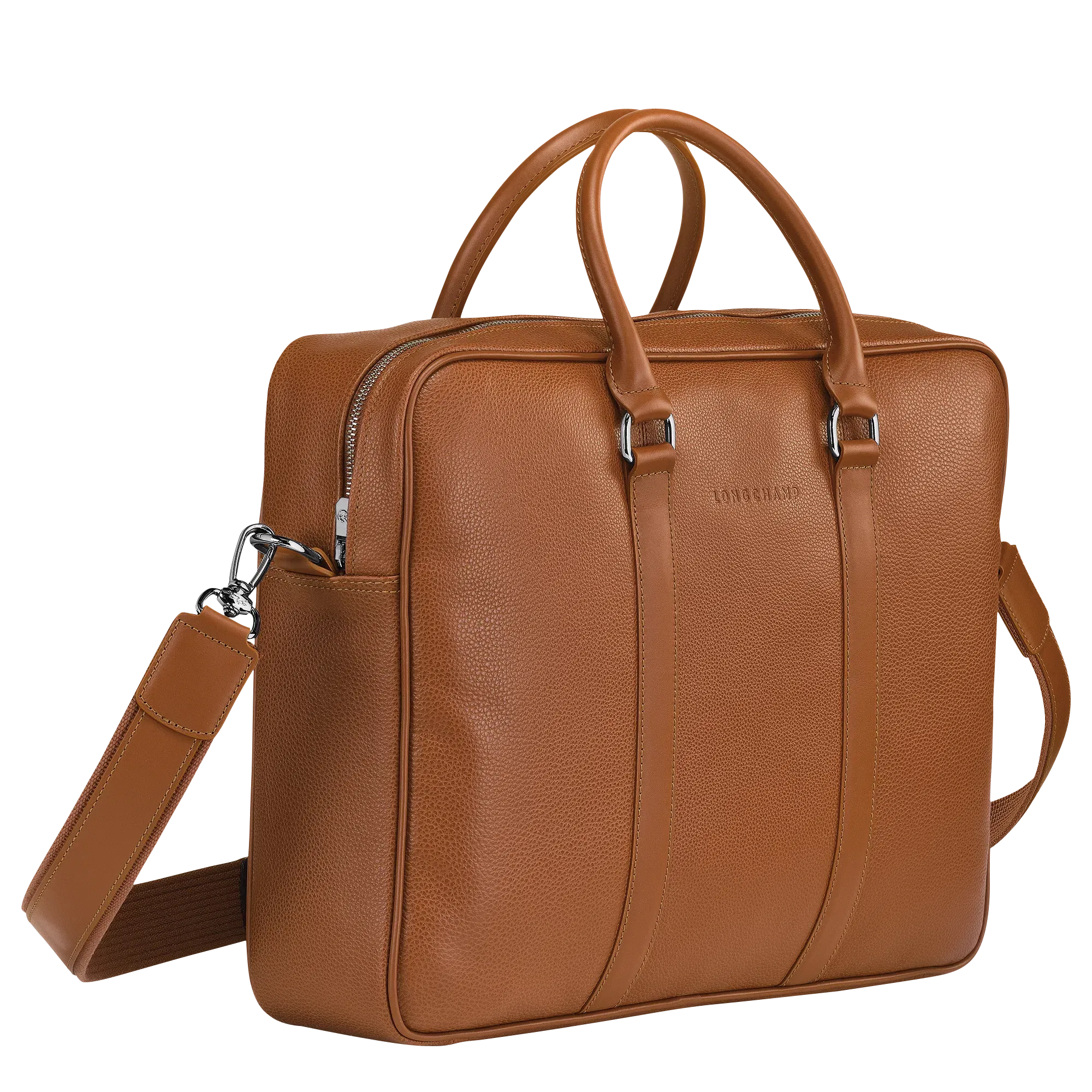 Longchamp Le Foulonne M Briefcase Caramel