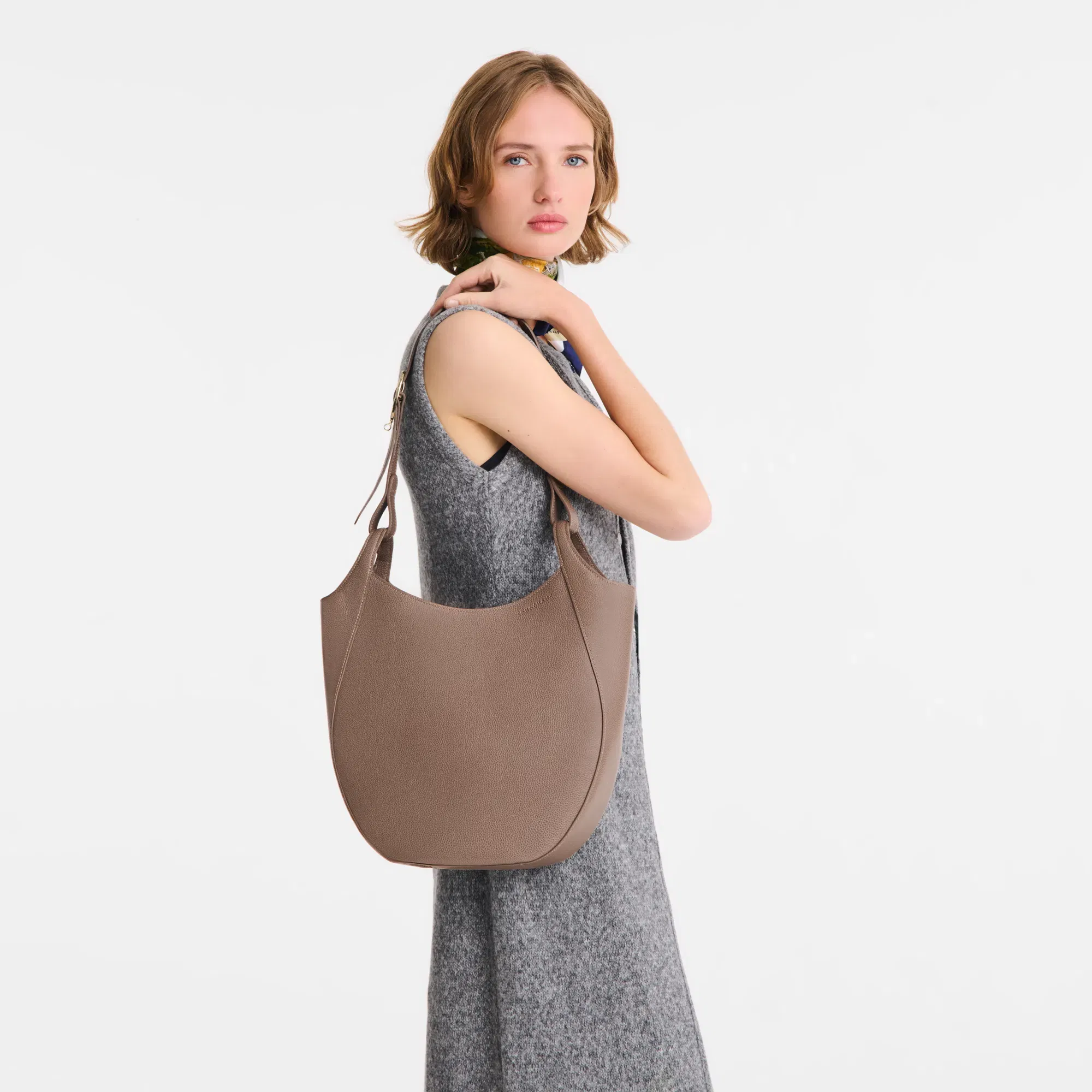 Longchamp Le Foulonne L Hobo Taupe